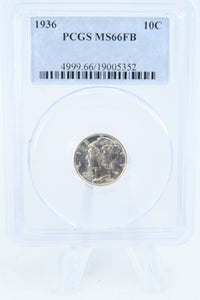 1936-P PCGS MS66FB Mercury Dime Business Strike 10C