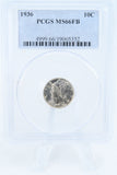 1936-P PCGS MS66FB Mercury Dime Business Strike 10C