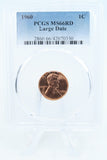 1960-P PCGS MS66RD Large Date Lincoln Memorial Cent Business Strike 1C