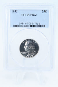 1952-P PCGS PR67 Washington Quarter Proof 25C