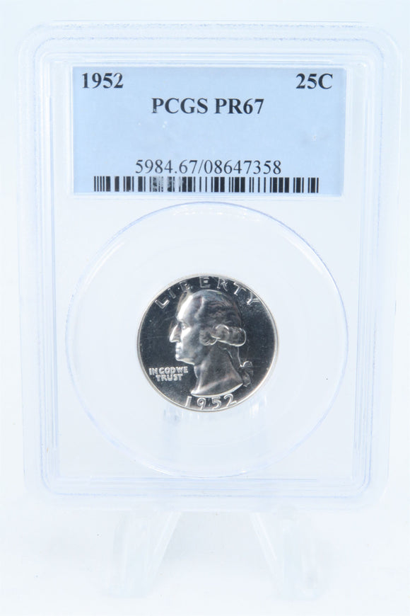 1952-P PCGS PR67 Washington Quarter Proof 25C