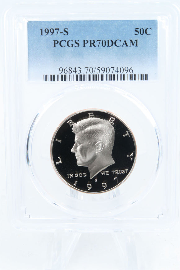 1997-S PCGS PR70DCAM Kennedy Half Dollar Proof 50C