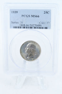 1939-P PCGS MS66 Washington Quarter Business Strike 25C