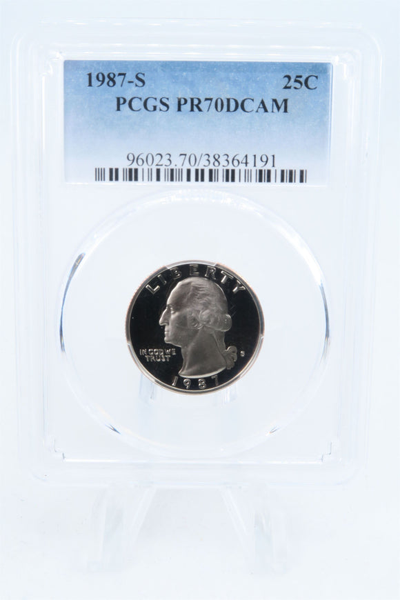 1987-S PCGS PR70DCAM Washington Quarter Proof 25C