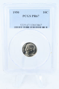 1950-P PCGS PR67 Roosevelt Dime Proof 10C
