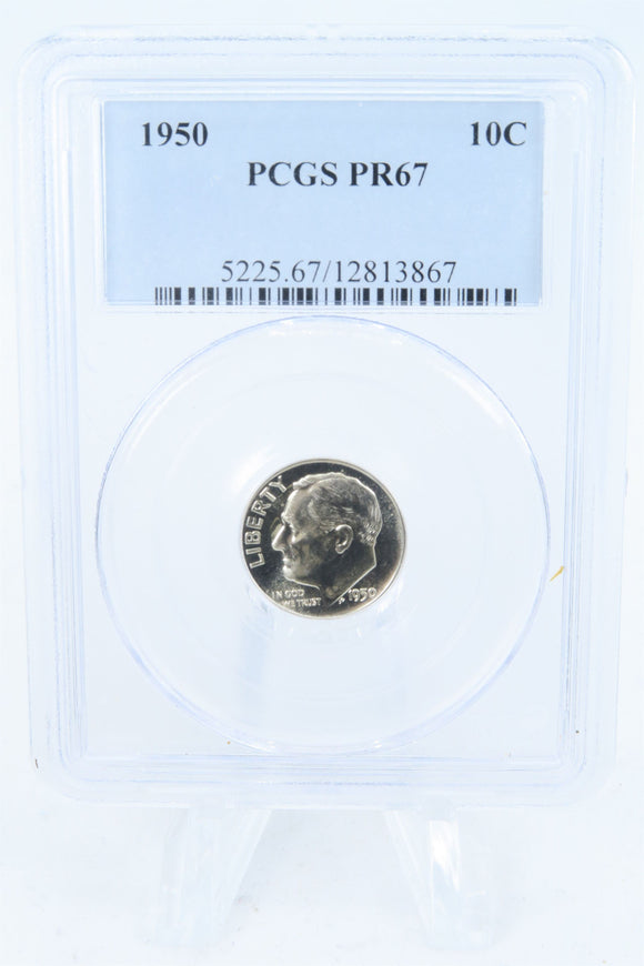 1950-P PCGS PR67 Roosevelt Dime Proof 10C