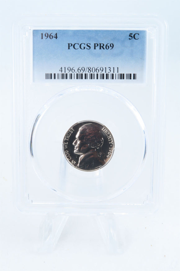 1964-P PCGS PR69 Jefferson Nickel Proof 5C