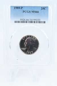 1989-P PCGS MS66 Washington Quarter Business Strike 25C