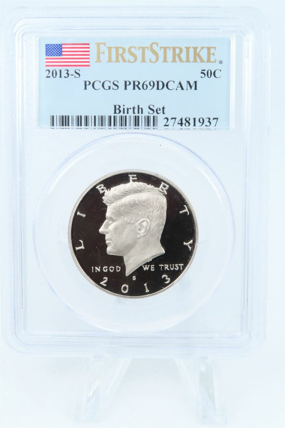 2013-S PCGS PR69DCAM Birth Set Kennedy Half Dollar Proof 50C