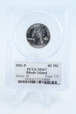 2001-P PCGS MS67 Rhode Island State Quarter Business Strike 25C