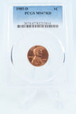 1985-D PCGS MS67RD Lincoln Memorial Cent Business Strike 1C