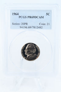 1964-P PCGS PR69DCAM Jefferson Nickel Proof 5C