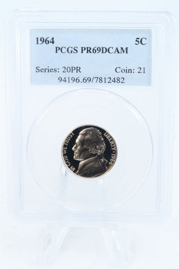 1964-P PCGS PR69DCAM Jefferson Nickel Proof 5C