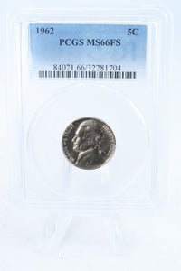 1962-P PCGS MS66FS Jefferson Nickel Full Steps Business Strike 5C