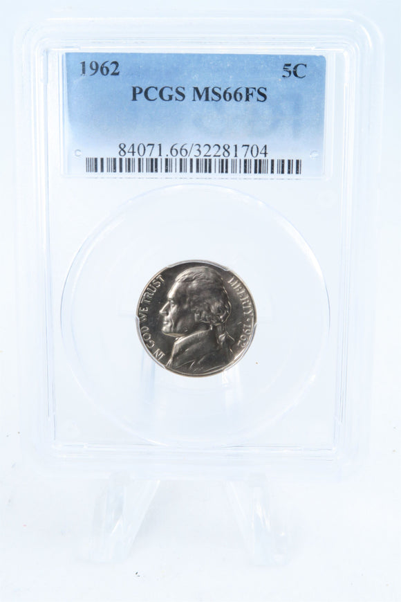 1962-P PCGS MS66FS Jefferson Nickel Full Steps Business Strike 5C