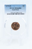 1970-S PCGS MS66RD Small Date Lincoln Memorial Cent Business Strike 1C