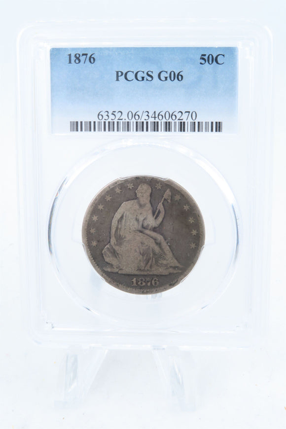 1876-P PCGS G06 Liberty Seated Half Dollar Business Strike 50C