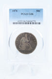 1876-P PCGS G06 Liberty Seated Half Dollar Business Strike 50C
