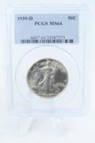 1939-D PCGS MS64 Walking Liberty Half Dollar Business Strike 50C