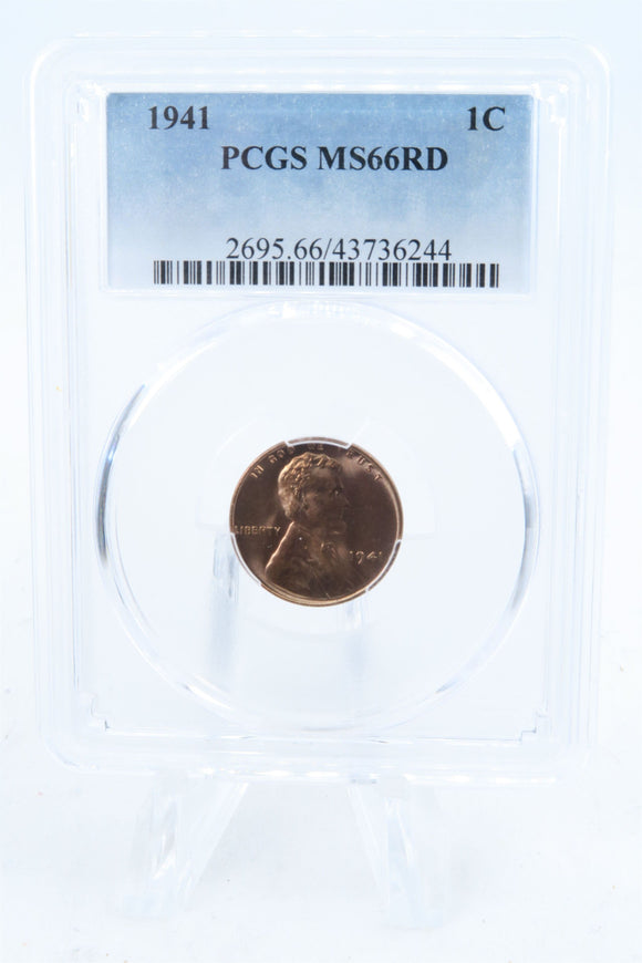 1941-P PCGS MS66RD Lincoln Wheat Cent Business Strike 1C