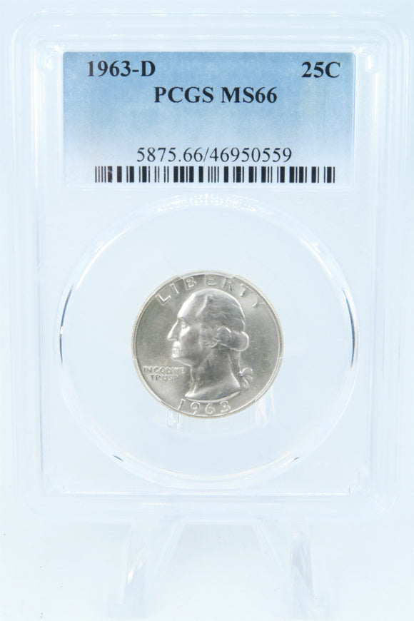 1963-D PCGS MS66 Washington Quarter Business Strike 25C