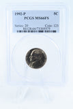 1992-P PCGS MS66FS Jefferson Nickel Full Steps Business Strike 5C
