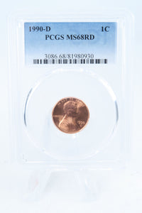 1990-D PCGS MS68RD Lincoln Memorial Cent Business Strike 1C