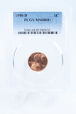 1990-D PCGS MS68RD Lincoln Memorial Cent Business Strike 1C