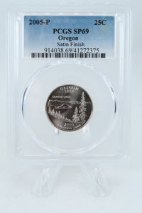 2005-P PCGS SP69 Oregon Satin Finish State Quarter 25C