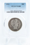 1911-P PCGS VG08 Barber Half Dollar Business Strike 50C