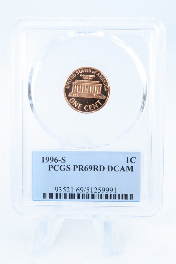 1996-S PCGS PR69DCAM Lincoln Memorial Cent Proof 1C