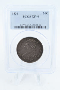 1831-P PCGS XF40 Capped Bust Half Dollar Business Strike 50C