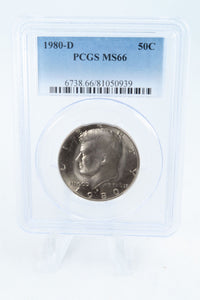 1980-D PCGS MS66 Kennedy Half Dollar Business Strike 50C