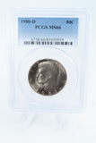 1980-D PCGS MS66 Kennedy Half Dollar Business Strike 50C