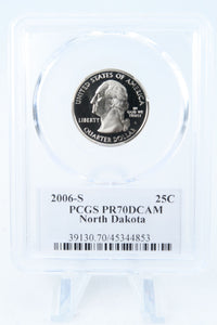 2006-S PCGS PR70DCAM North Dakota State Quarter Proof 25C