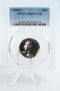 1968-S PCGS PR69CAM Washington Quarter Proof 25C