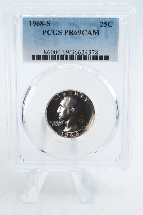1968-S PCGS PR69CAM Washington Quarter Proof 25C