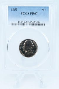 1953-P PCGS PR67 Jefferson Nickel Proof 5C