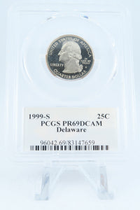 1999-S PCGS PR69DCAM Delaware State Quarter Proof 25C
