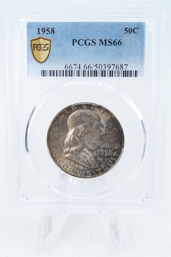1958-P PCGS MS66 Franklin Half Dollar Business Strike 50C