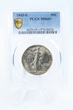 1943-S PCGS MS65+ Walking Liberty Half Dollar Business Strike 50C