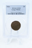 1864-P PCGS VF35BN Large Motto Two (2) Cent Piece Business Strike 2C