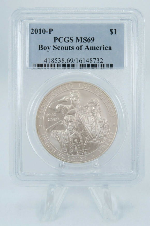 2010-P PCGS MS69 Boy Scouts of America Silver Dollar Business Strike