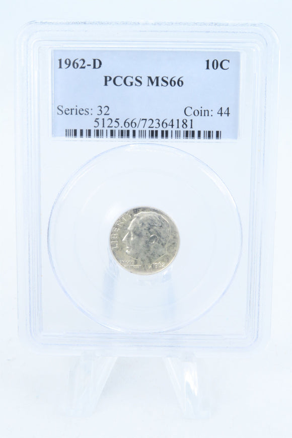 1962-D PCGS MS66 Roosevelt Dime Business Strike 10C