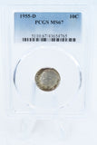 1955-D PCGS MS67 Roosevelt Dime Business Strike 10C
