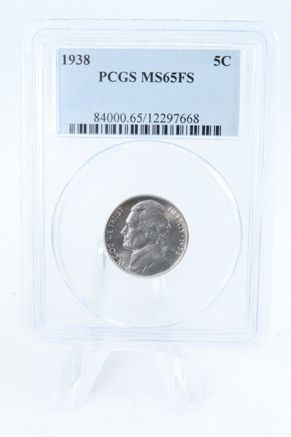 1938-P PCGS MS65FS Jefferson Nickel Full Steps Business Strike 5C