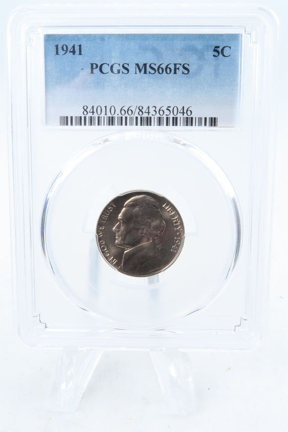 1941-P PCGS MS66FS Jefferson Nickel Full Steps Business Strike 5C