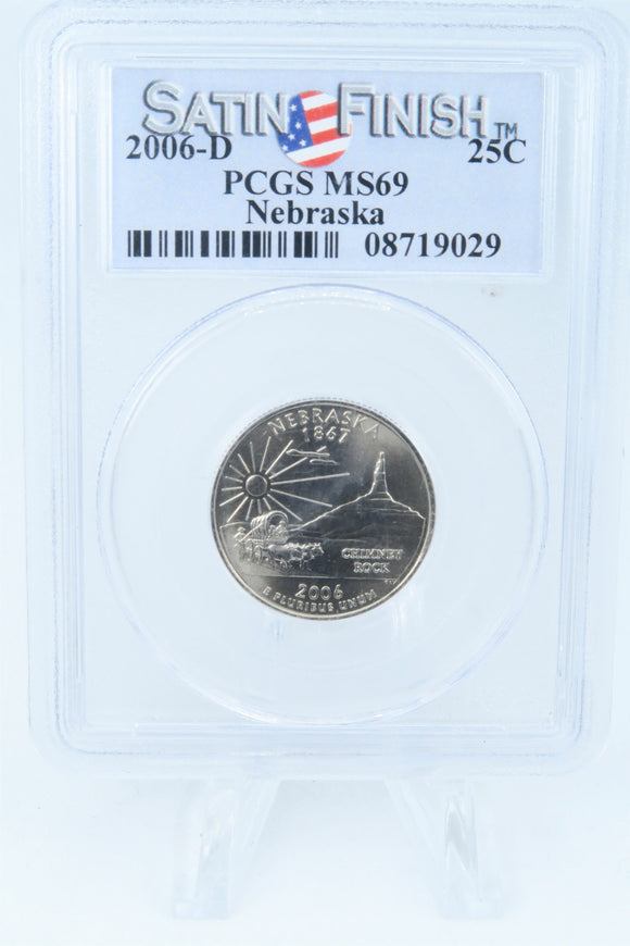 2006-D PCGS SP69 Nebraska Satin Finish State Quarter 25C