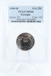 1999-D PCGS MS66 Georgia State Quarter Business Strike 25C