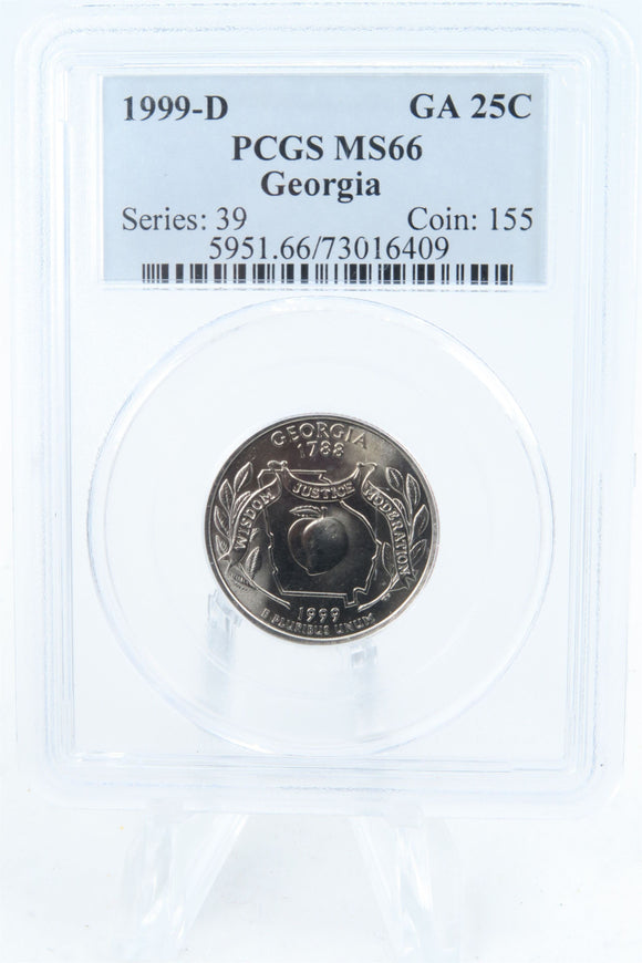 1999-D PCGS MS66 Georgia State Quarter Business Strike 25C